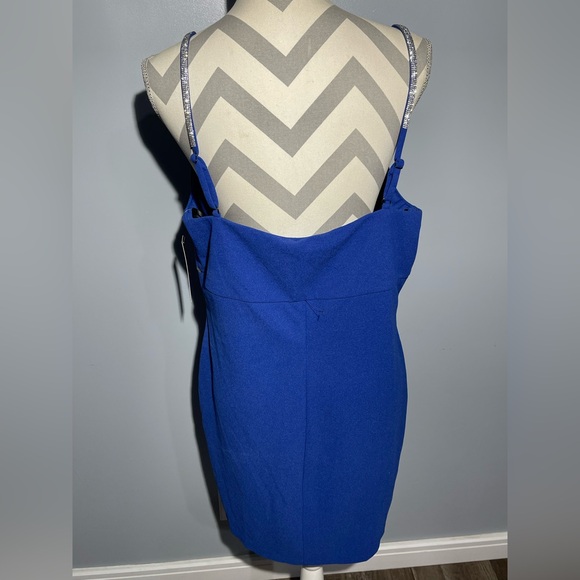BCX Royal Blue Mini Dress with Silver Accents - Picture 4 of 11